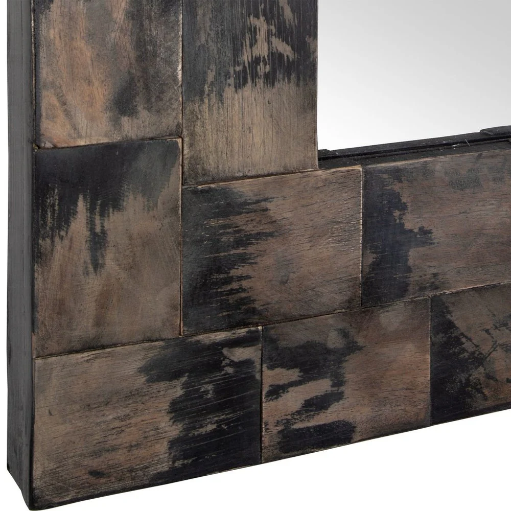 Uttermost Burke Layered Mahogany Blocks Mirror - Image 5