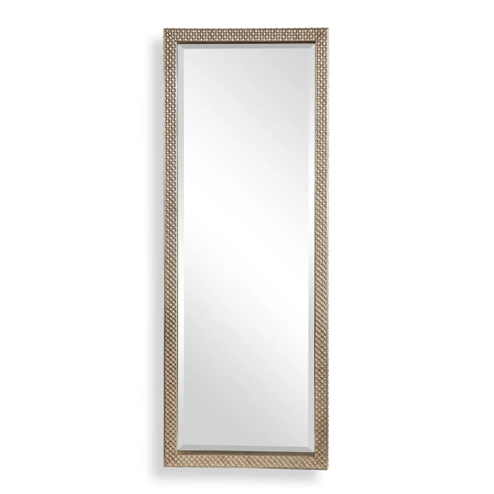 Uttermost Cacelia Antique Metallic Silver Diamond Studded Mirror - Image 3