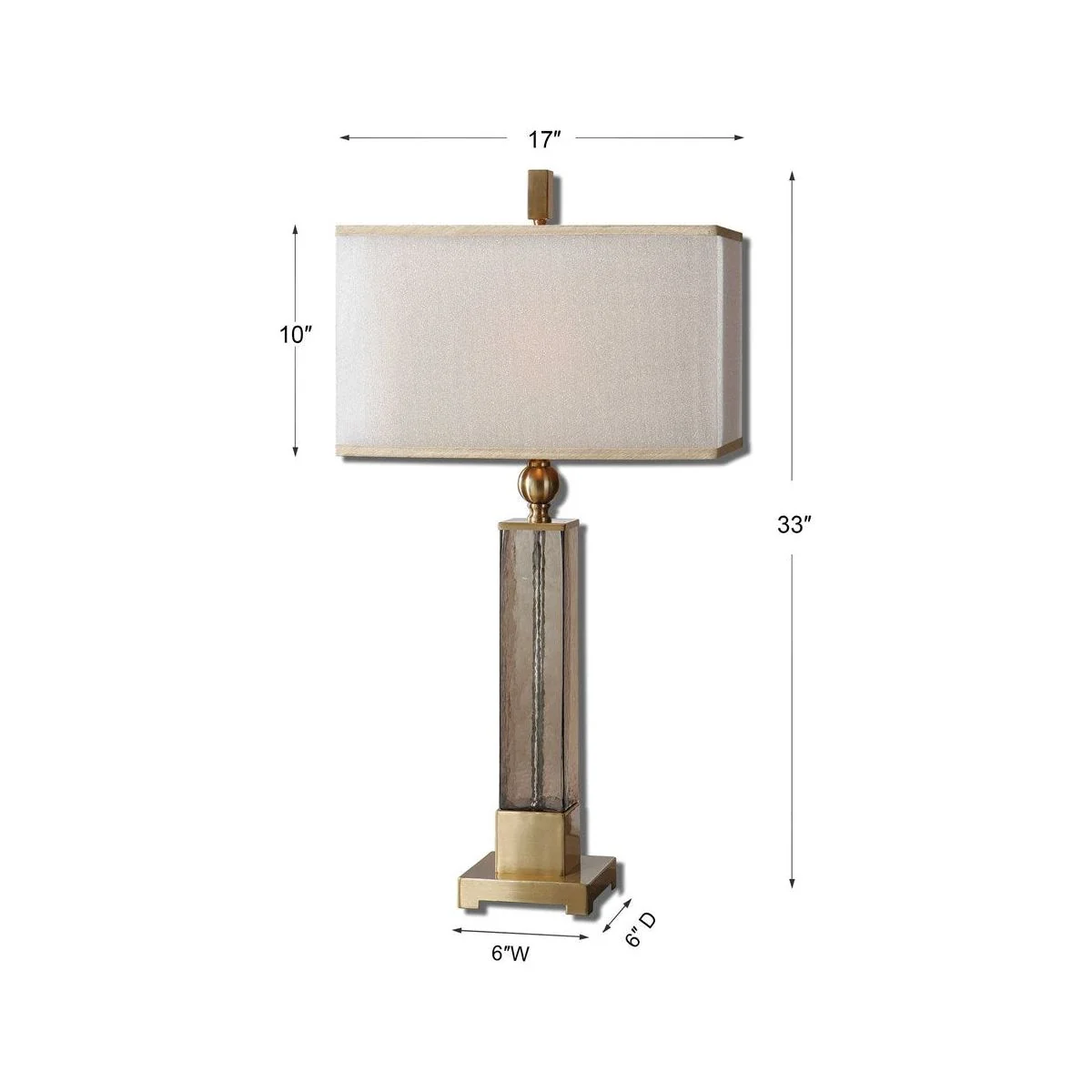 Uttermost Caecilia Textured Amber Glass Table Lamp - Image 3