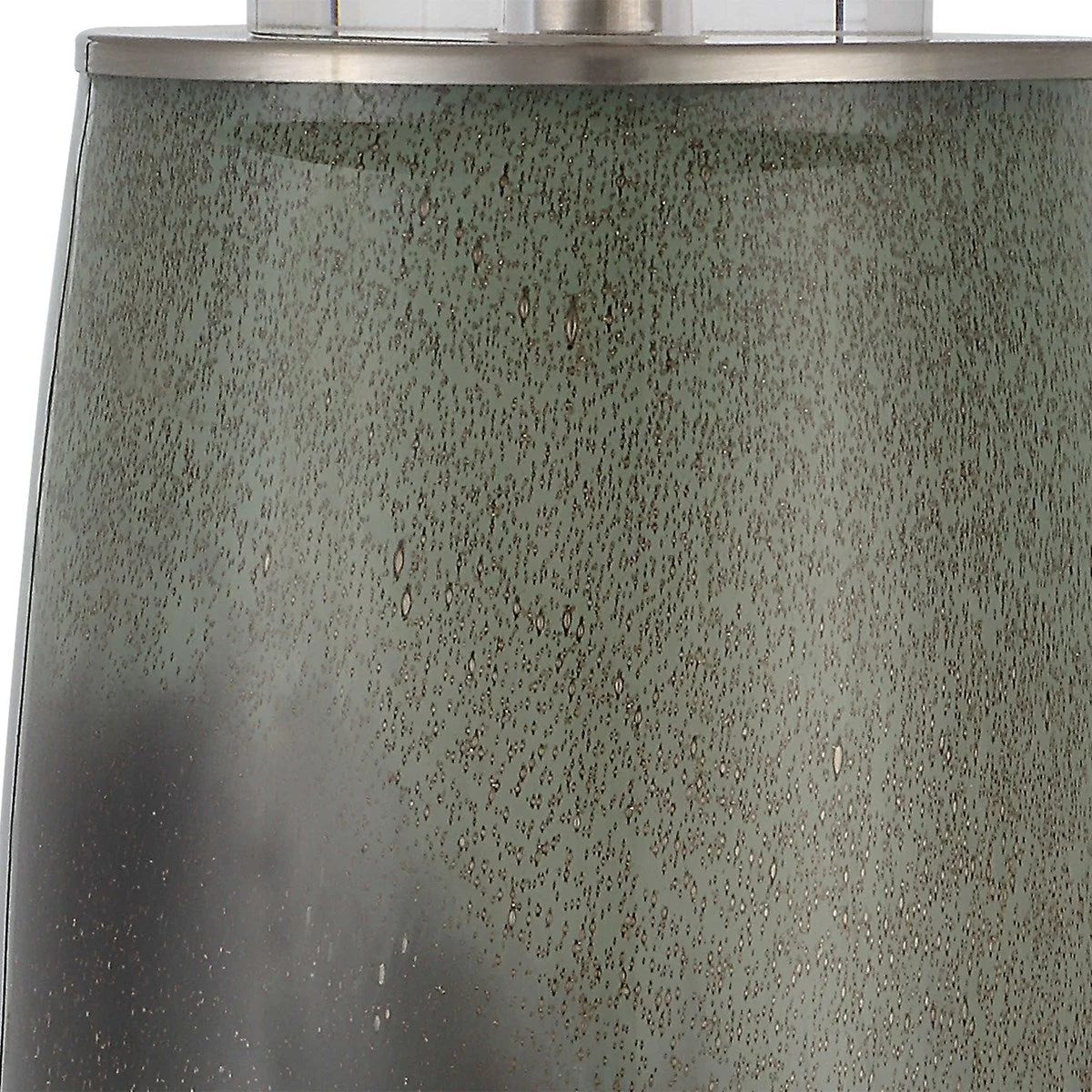 Uttermost Campa Green and Gray Blue Ombré Ceramic Table Lamp With White Shade - Image 6