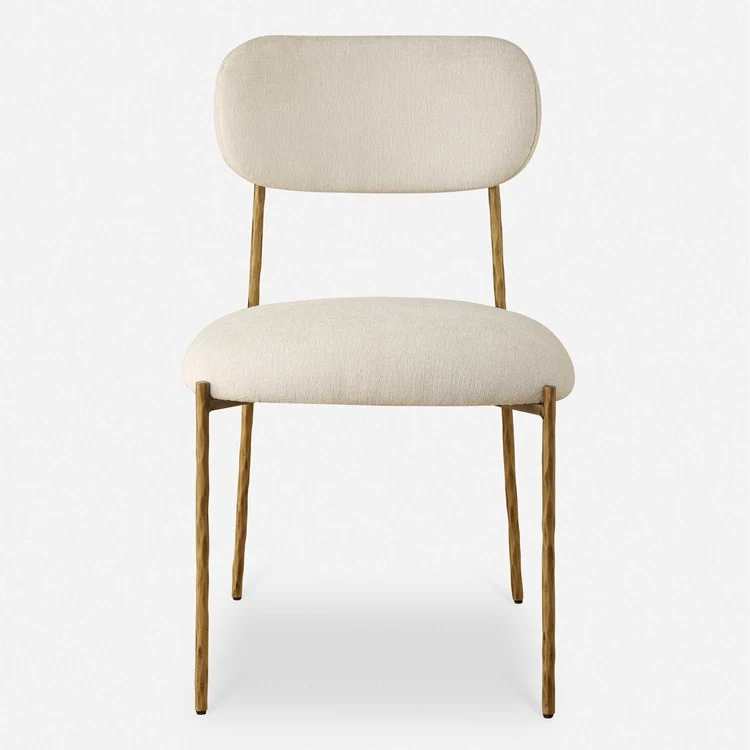Uttermost Capture Modern White Performance Fabric Dining Chairs Set of 2 - Image 2