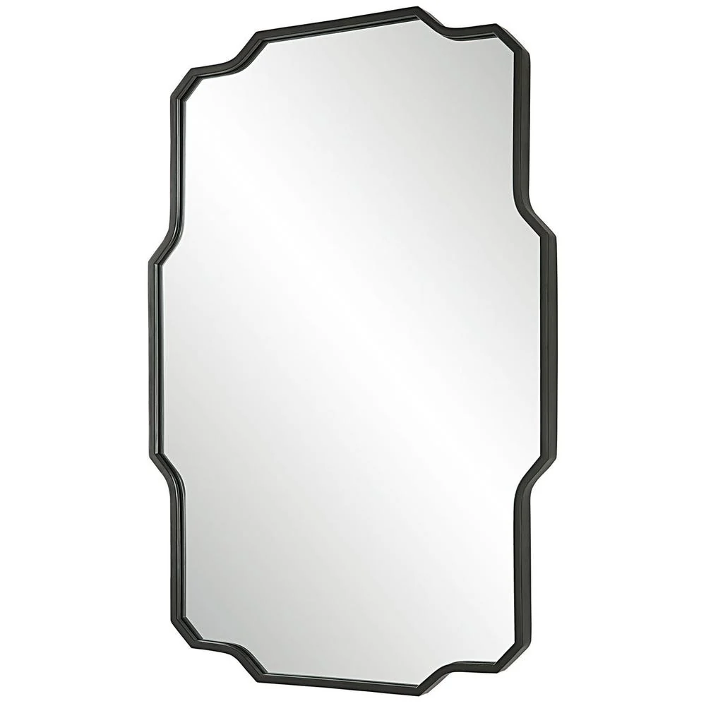 Uttermost Casmus Matte Black Contemporary Mirror - Image 3