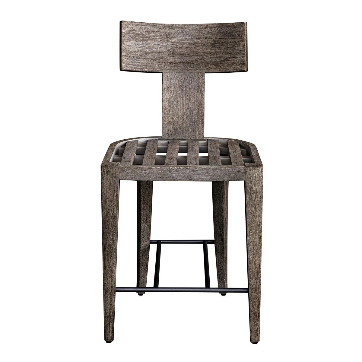 Uttermost Cellini Weathered Gray Mahogany Outdoor Counter Stool - Image 6