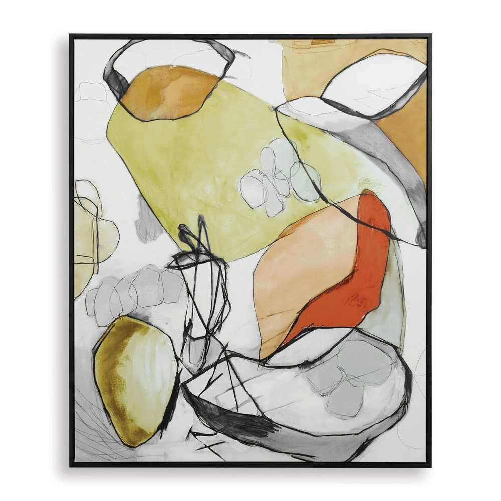 Uttermost Charcoal Improvision Framed Canvas - Image 2