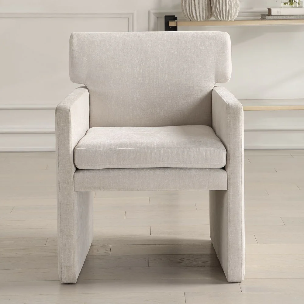 Uttermost Colette Ivory Polyester Velvet Dining Chair
