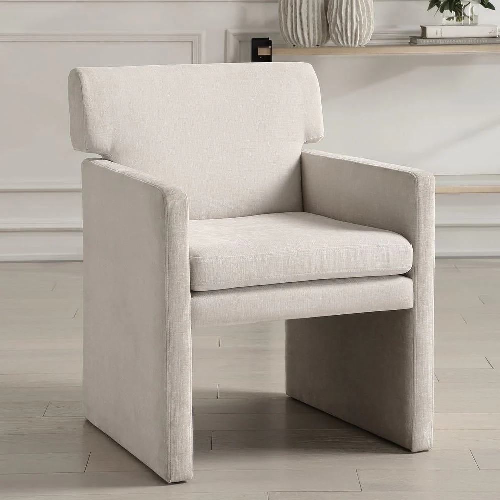 Uttermost Colette Ivory Polyester Velvet Dining Chair - Image 2