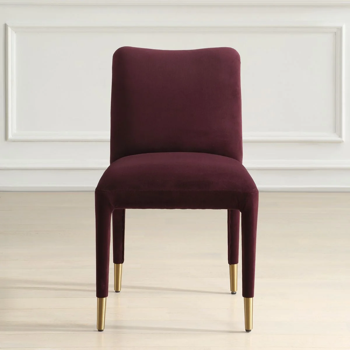 Uttermost Conifer Plum Velvet Modern Dining Chairs ~ Set Of 2