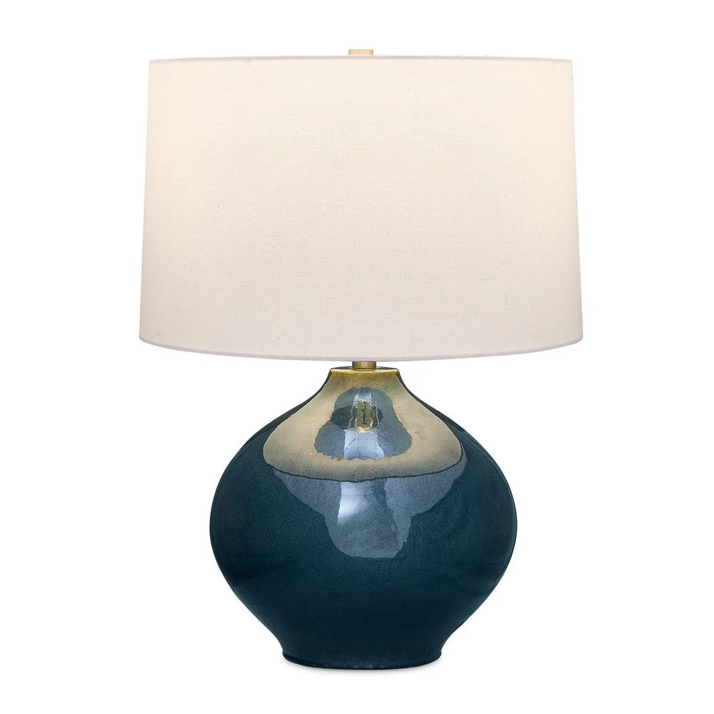 Uttermost Corrine Mottled Deep Blue Ceramic Base Table Lamp - Image 2