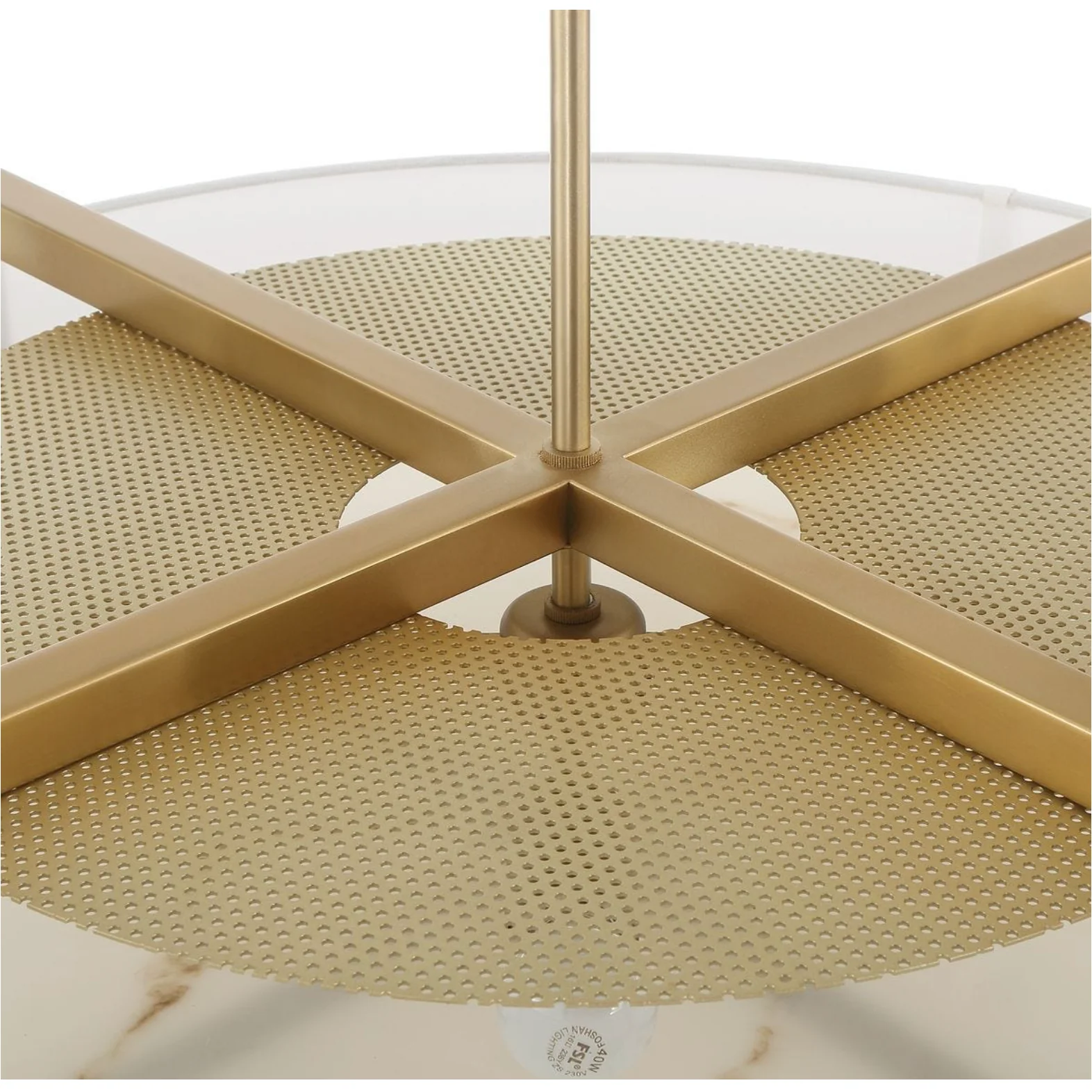 Uttermost Cresson Brushed Brass 4 Lt Pendant - Image 12