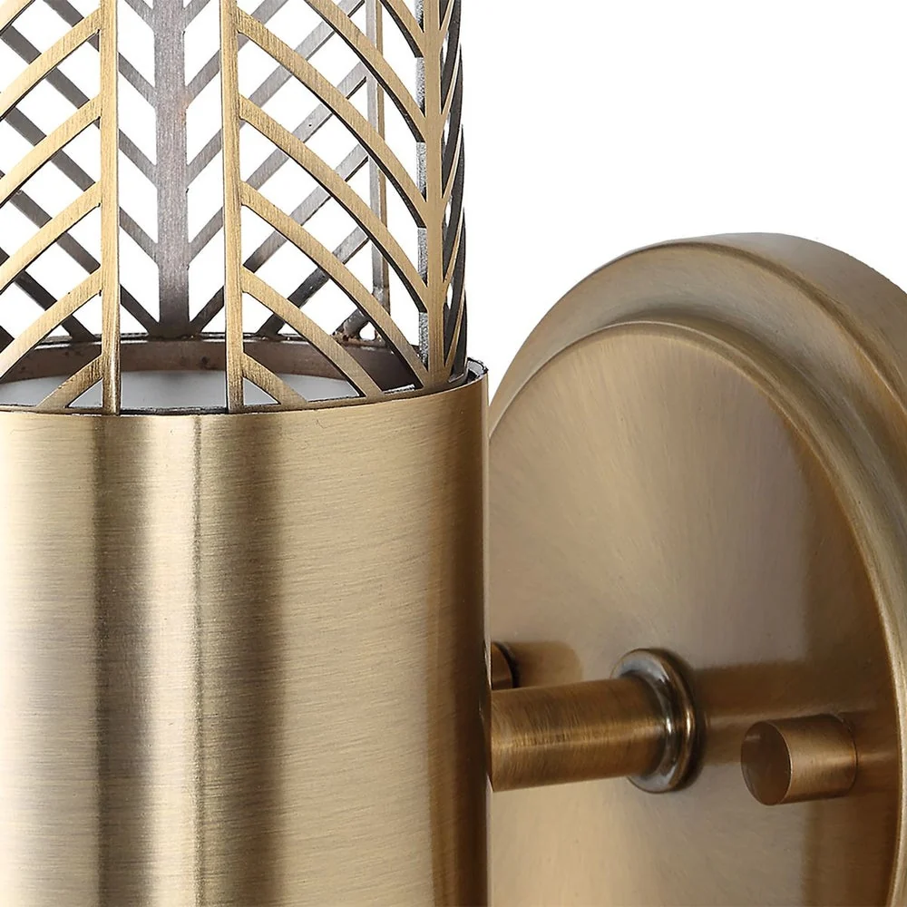 Uttermost Cret Art Deco Brass 2 Light LED Sconce - Image 5