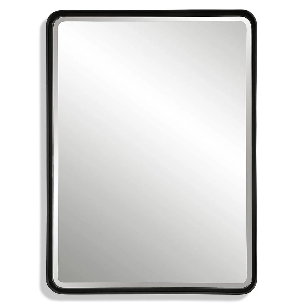 Uttermost Crofton Sleek Satin Black Mirror - Image 5