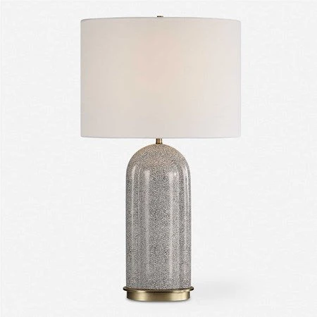 Uttermost Dapple Ceramic Table Lamp With White Linen Shade - Image 2