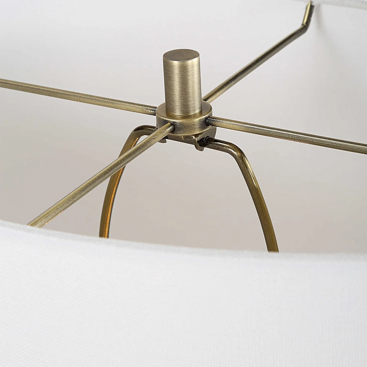 Uttermost Dapple Ceramic Table Lamp With White Linen Shade - Image 5