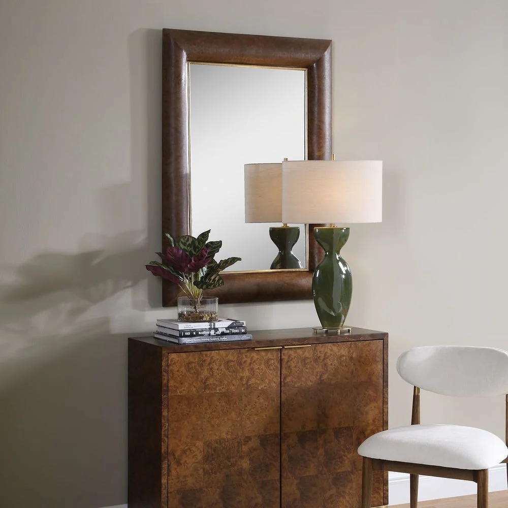 Uttermost Donovan Rich Burl And Walnut Finish Mirror - Image 2
