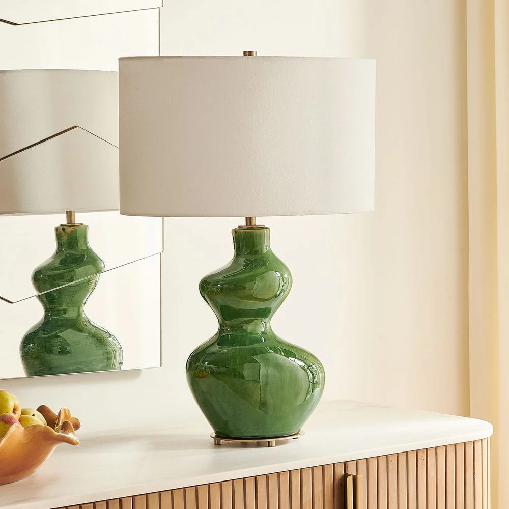 Uttermost Esall Dark Green Glazed Table Lamp - Image 2