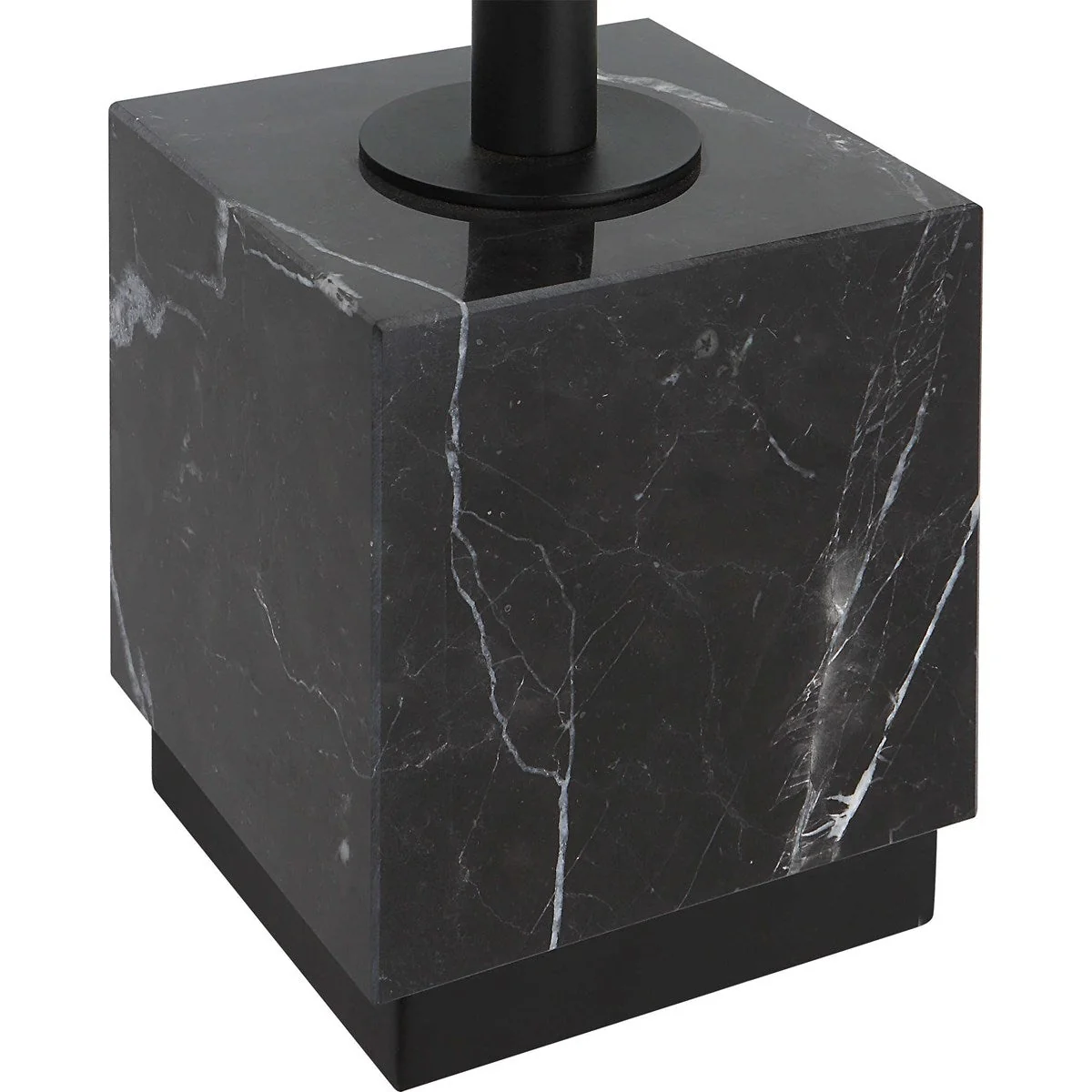 Uttermost Escort Black Marble Buffet Lamp With Linen Shade - Image 5