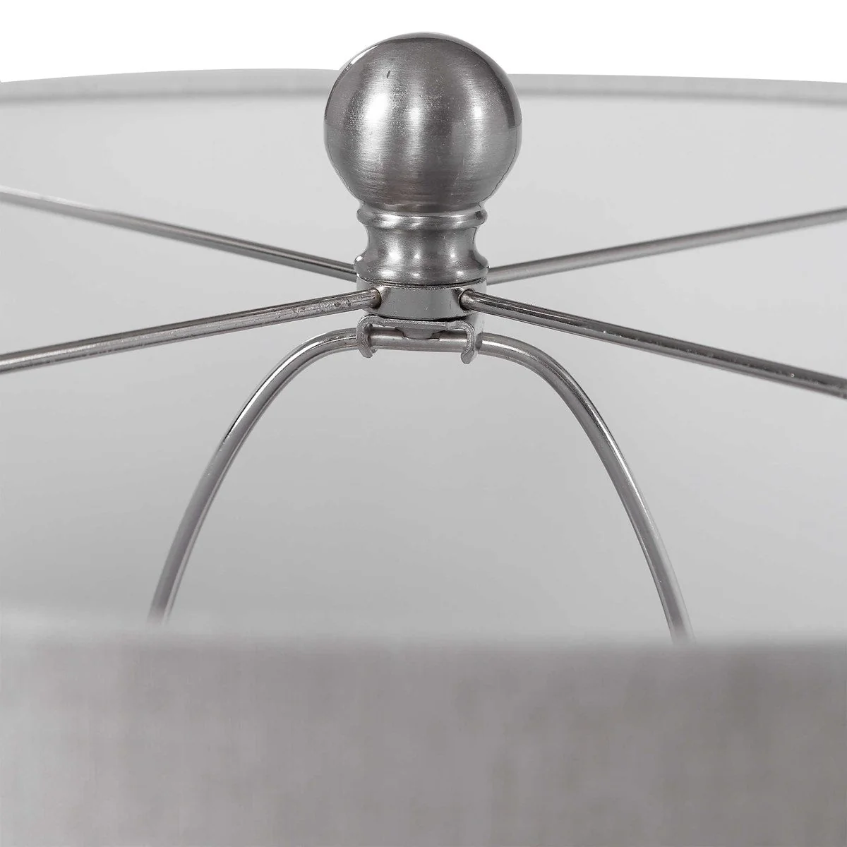 Uttermost Felipe Light Gray Ceramic Table Lamp With Linen Shade - Image 8
