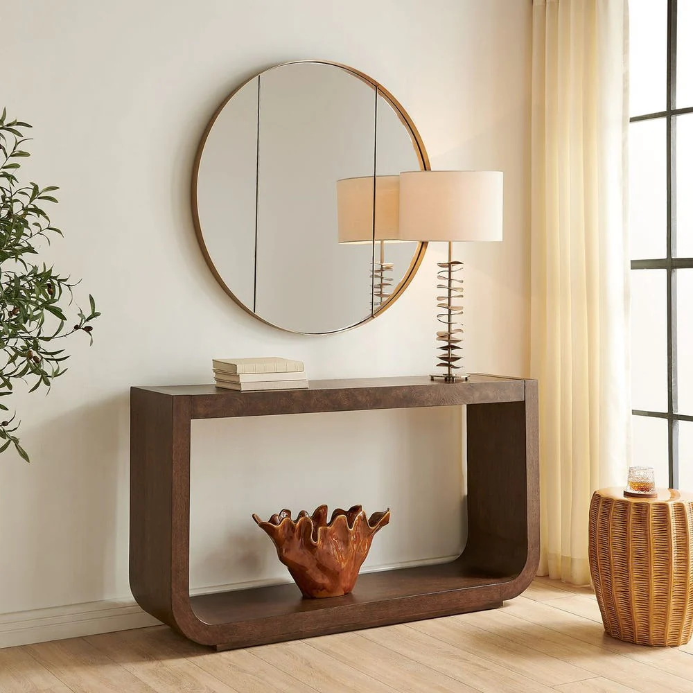 Uttermost Flores Dark Walnut Oak Console Table - Image 2