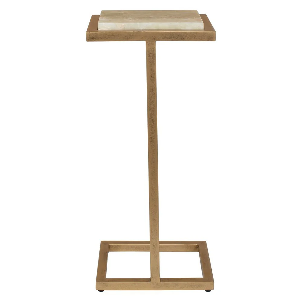 Uttermost Gamora Jade Green And Gold Marble Top Drink Table - Image 7