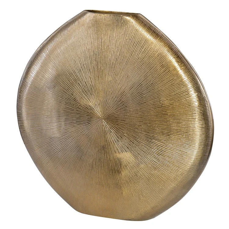 Uttermost Gretchen Gold Contemporary Textured Vase - Image 2