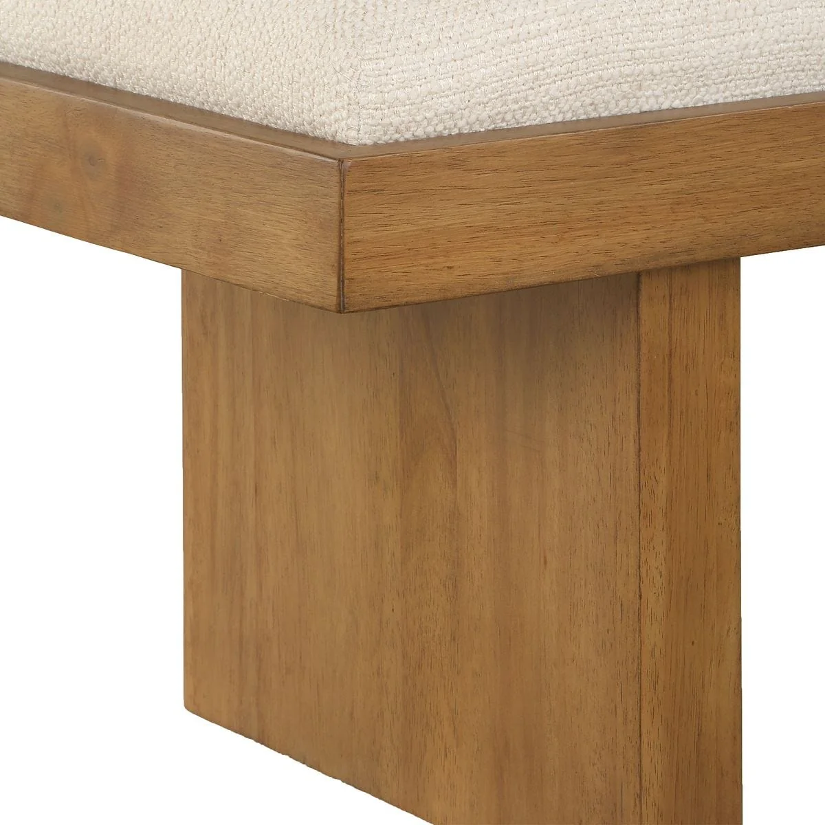 Uttermost Haden Ivory Boucle Bench - Image 6