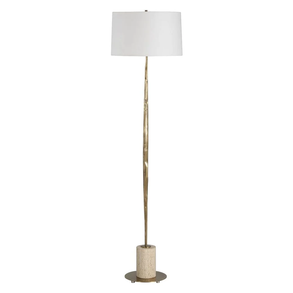 Uttermost Halen Warm Cast Brass Antique Finish Floor Lamp - Image 4