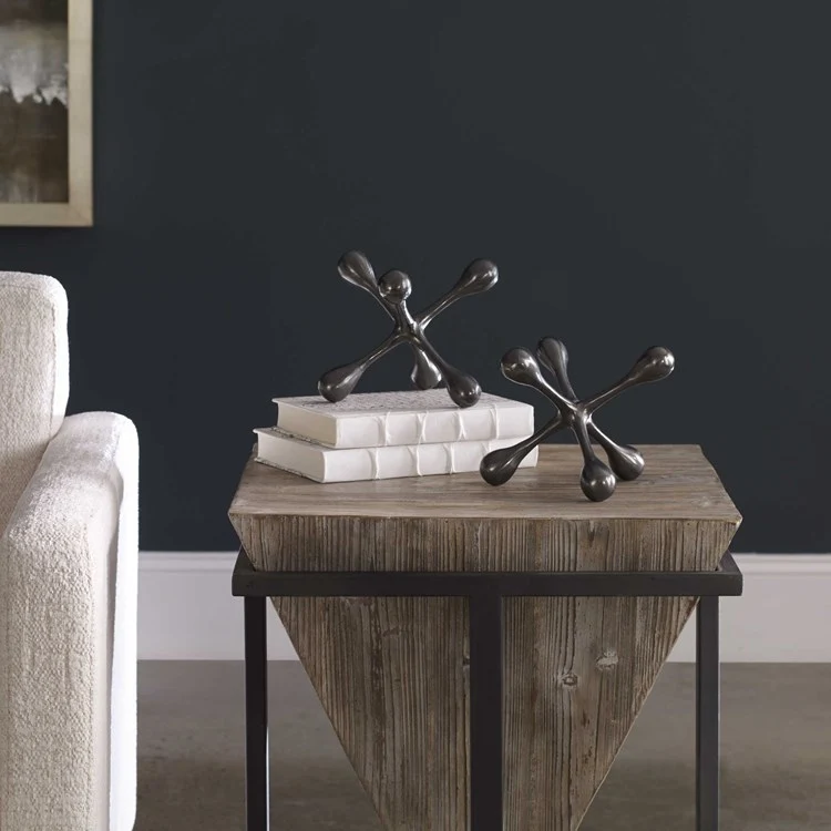 Uttermost Harlan Black Nickel Set of 2 Objects - Image 4