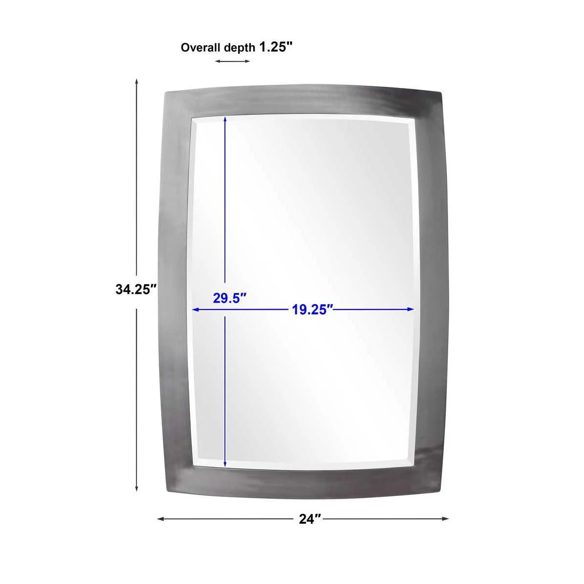 Uttermost Haskill Brushed Nickel Iron Mirror - Image 7