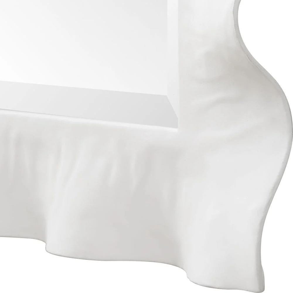 Uttermost Haya Semi-White Glossed Scalloped Mirror - Image 5