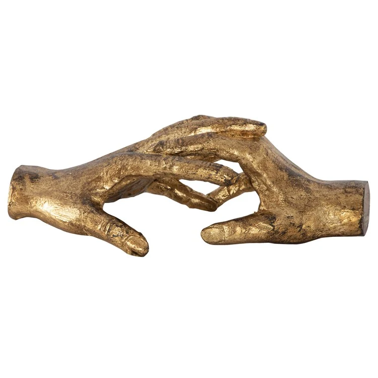Uttermost Hold My Hand Antiqued Gold Leaf Iron Sculpture - Image 5