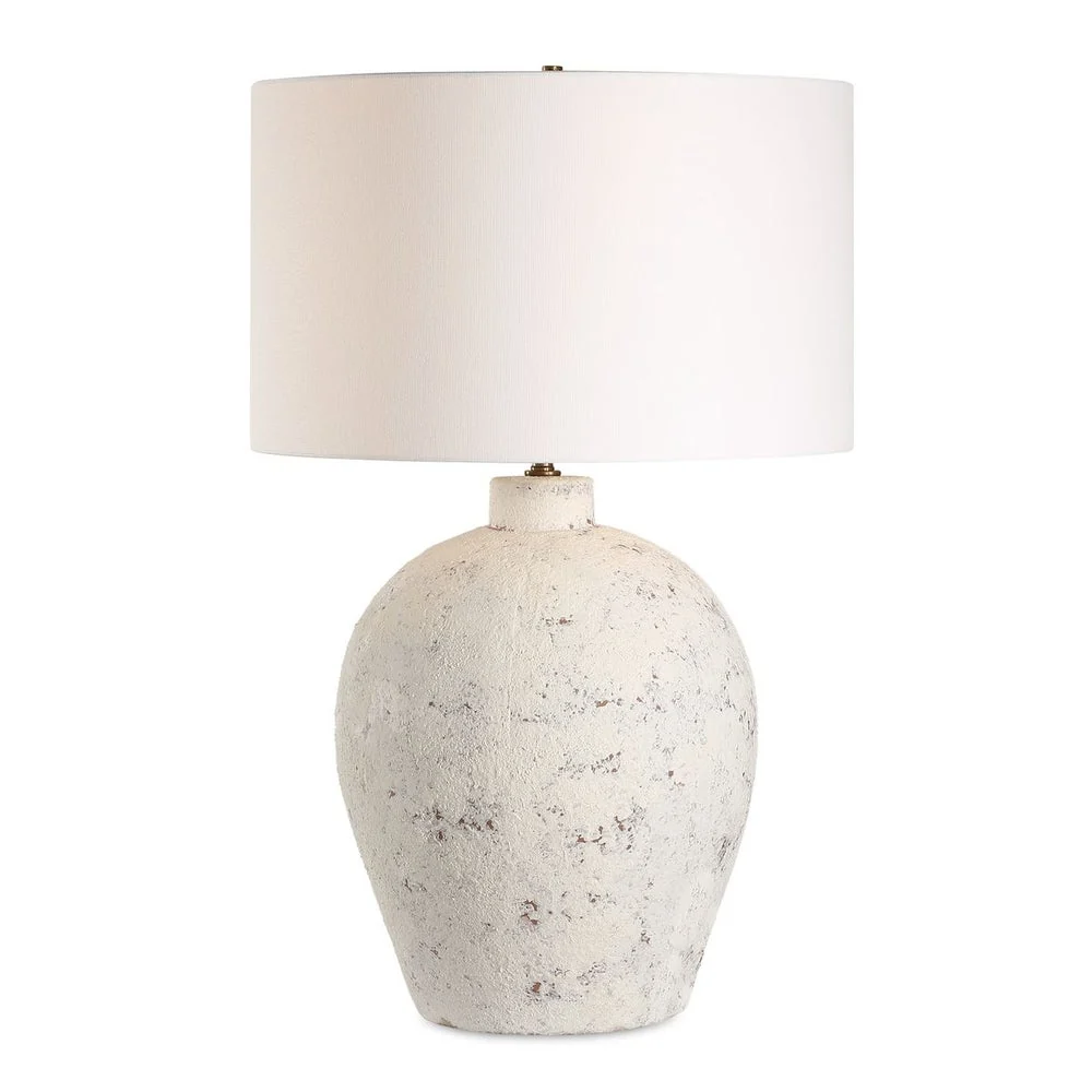 Uttermost Karena Ivory Porcelain Table Lamp With Off White Linen Shade - Image 3