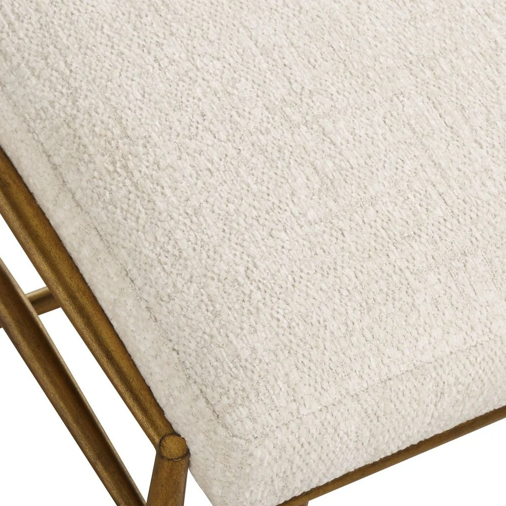 Uttermost Karleen Antique Brass Small Bench - Image 5