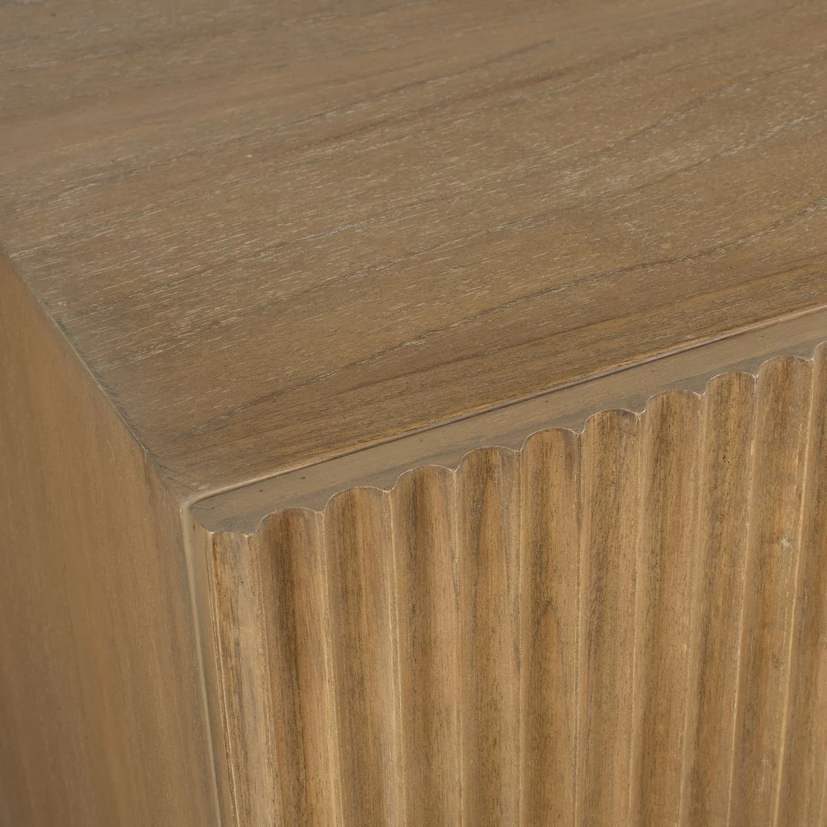 Uttermost Kellem Natural Wood Finish 4 Door Fluted Cabinet - Image 10