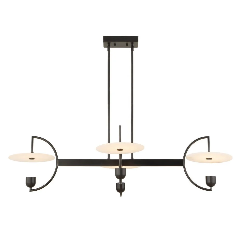 Uttermost Kyoto Alabaster Disks 4 Light LED Chandelier - Image 10