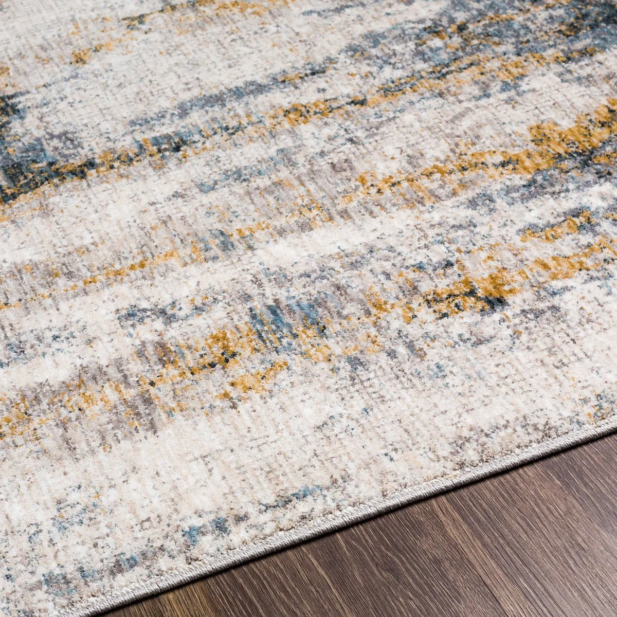 Uttermost Ladoga Beige, Cream, Gray and Denim Blue Modern Abstract Rug ~ 5' x 7'5" - Image 6