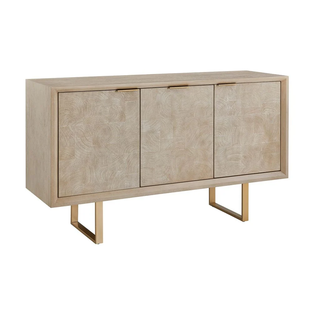 Uttermost Maeva Acacia Wood 3- Door Cabinet - Image 4