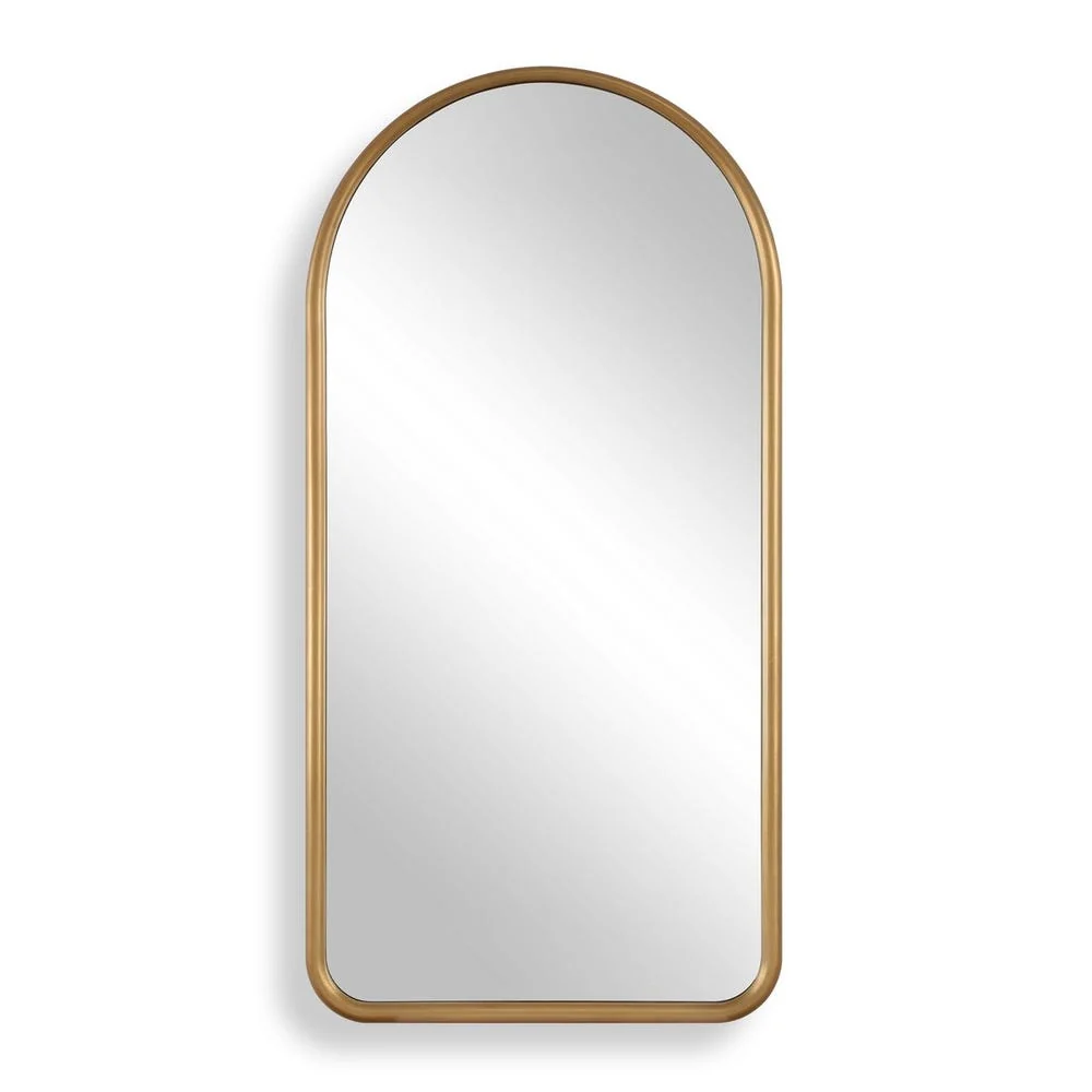 Uttermost Marvell Heavily Antique Gold Arch Mirror - Image 3