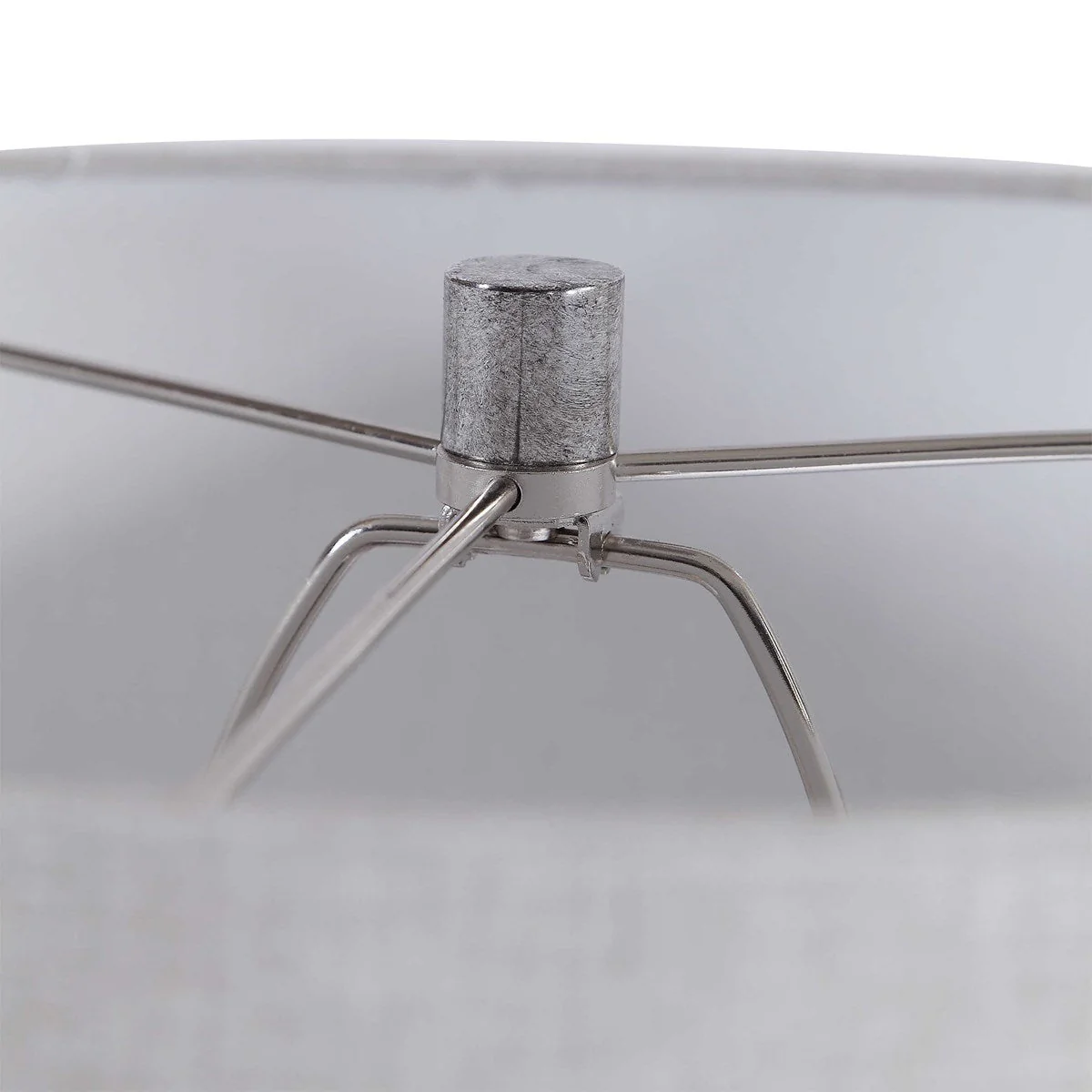 Uttermost Mikkel Charcoal Glazed Textured Ceramic Table Lamp With Oatmeal Linen Shade - Image 7