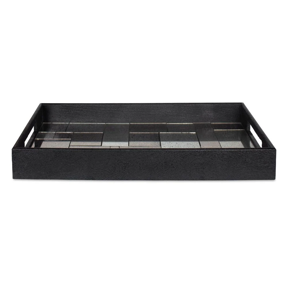 Uttermost Modern Mosaic Antiqued Mirror Tray - Image 2