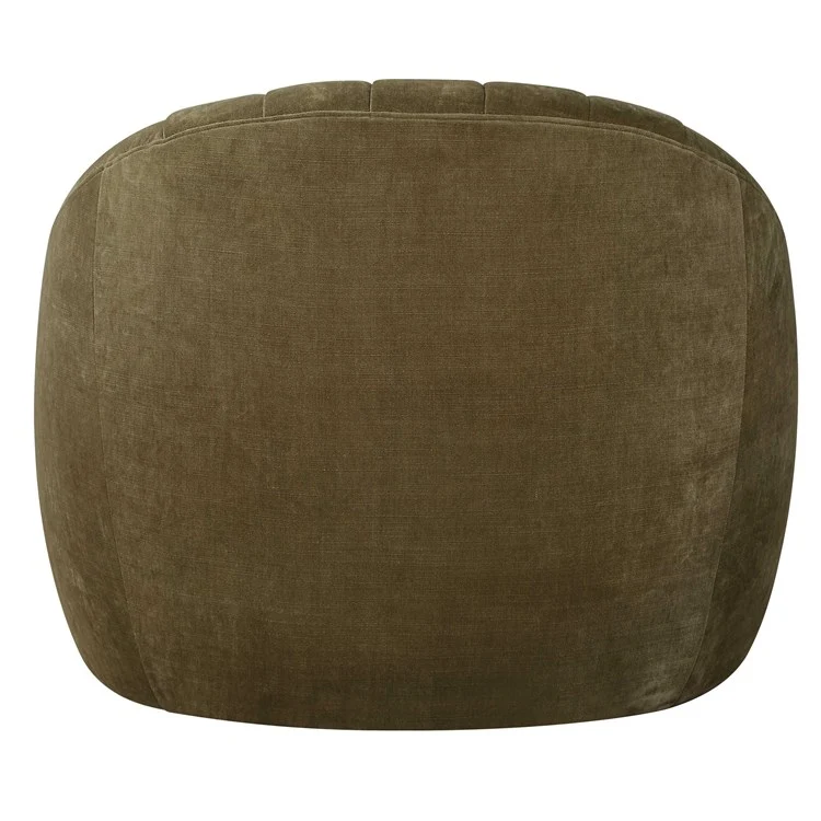 Uttermost Narrows Moss Green Velvet Chenille Channeled Swivel Chair - Image 7