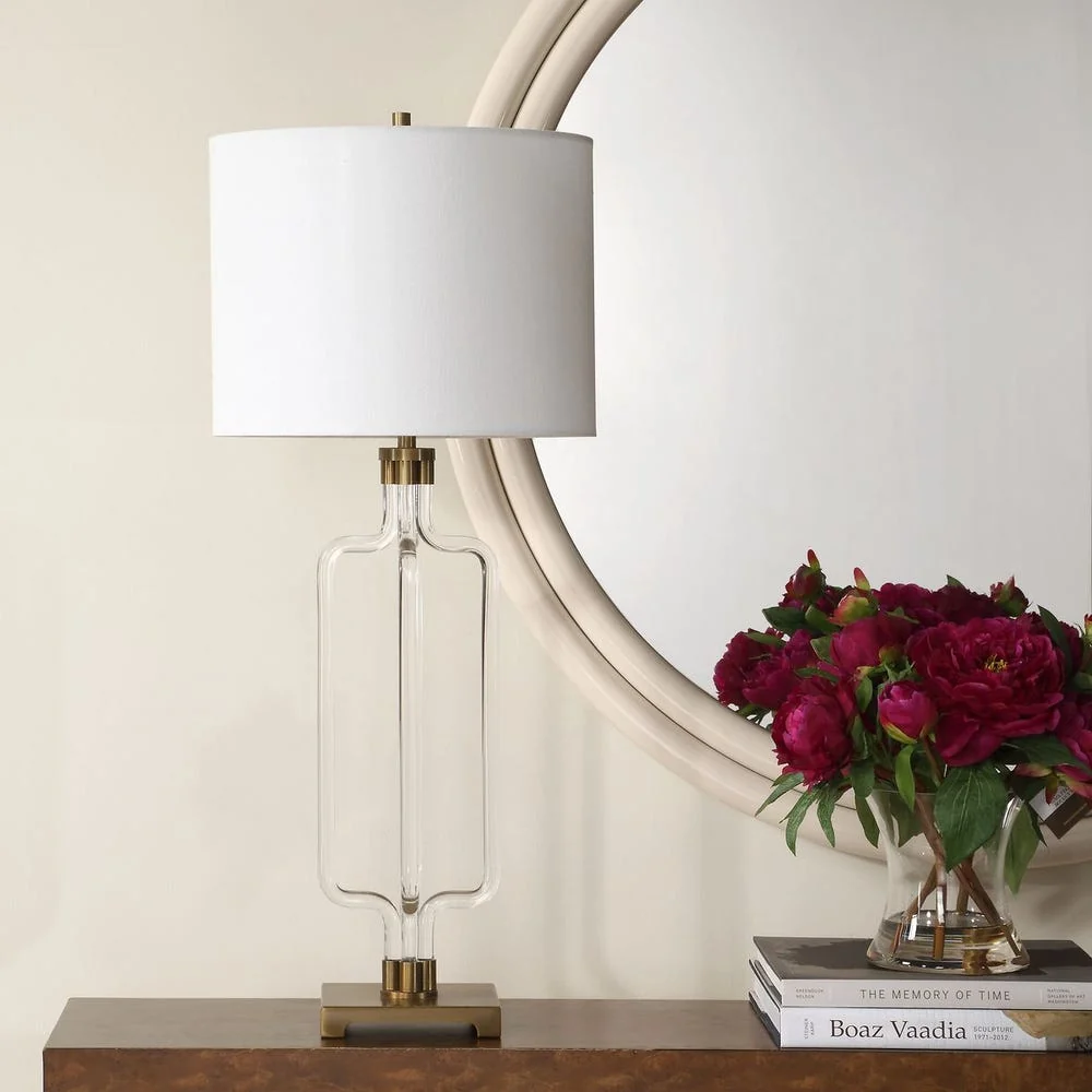 Uttermost Outline Clear Acrylic With Brass Accents Cordless Table Lamp - Image 2