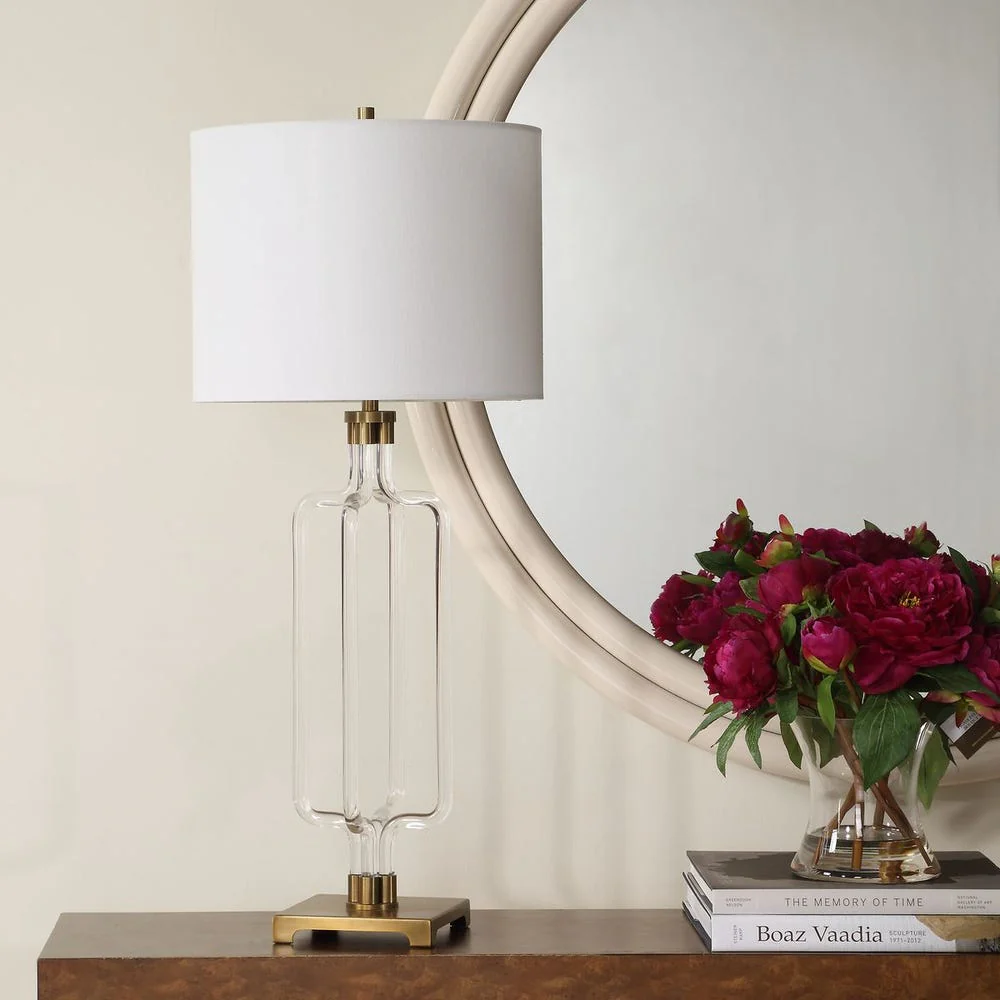 Uttermost Outline Clear Acrylic With Brass Accents Cordless Table Lamp - Image 3