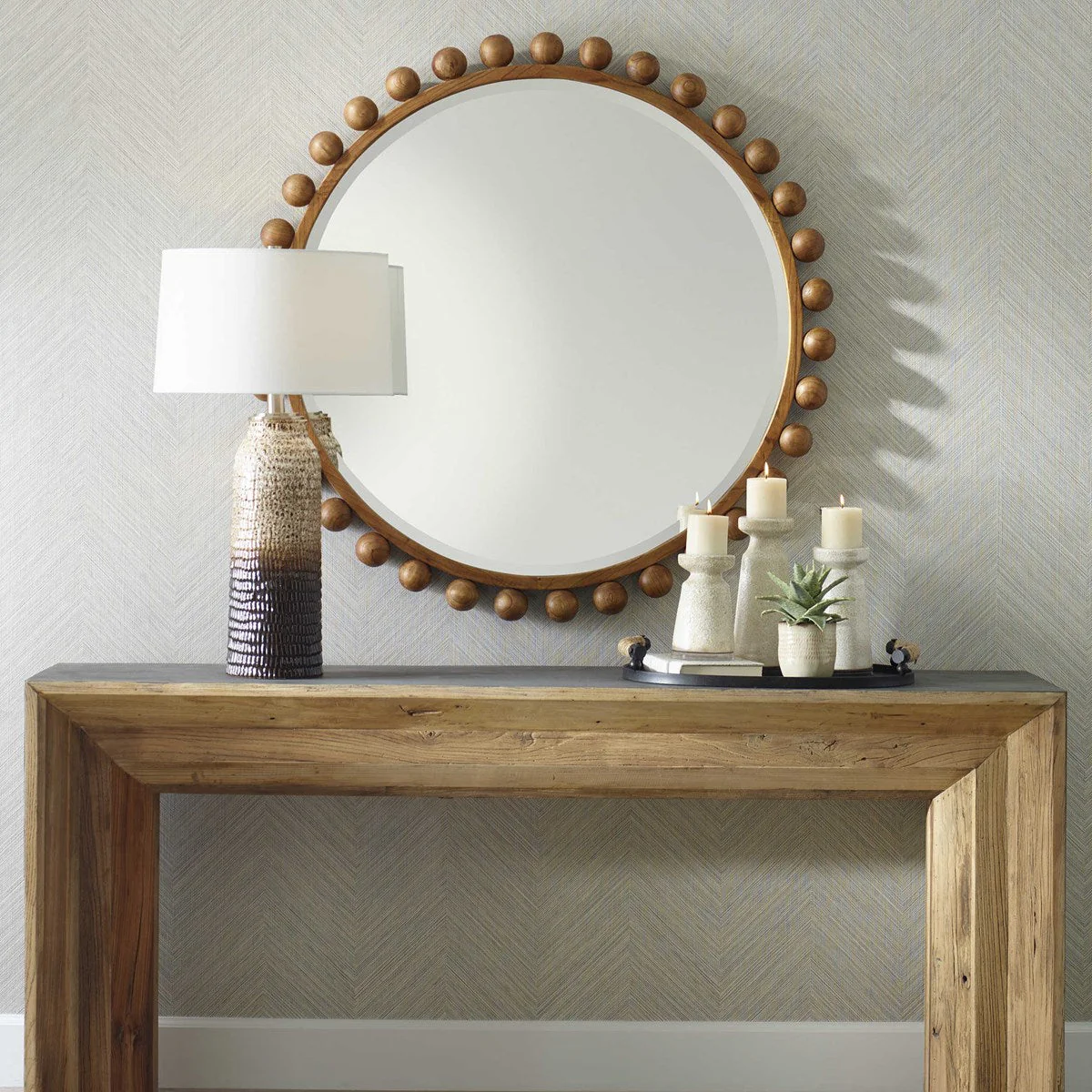 Uttermost Padma Aged Ivory and Chocolate Brown Ombré Ceramic Table Lamp With White Linen Shade - Image 8