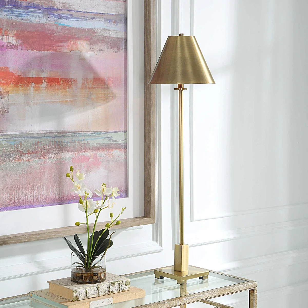 Uttermost Pilot Brushed Brass Buffet Lamp