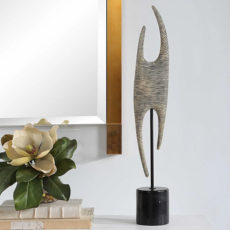 Uttermost Pochette Black and White Sculpture