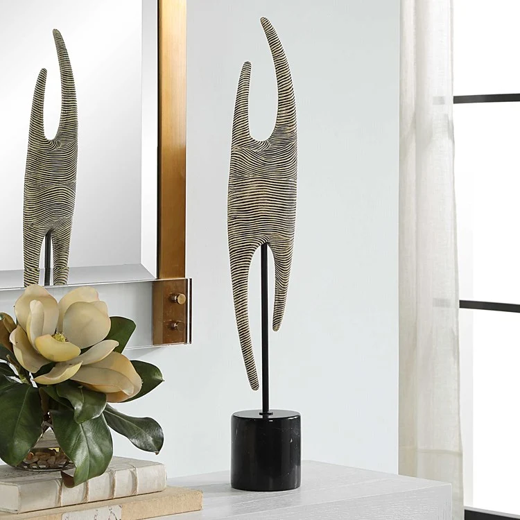Uttermost Pochette Black and White Sculpture - Image 3