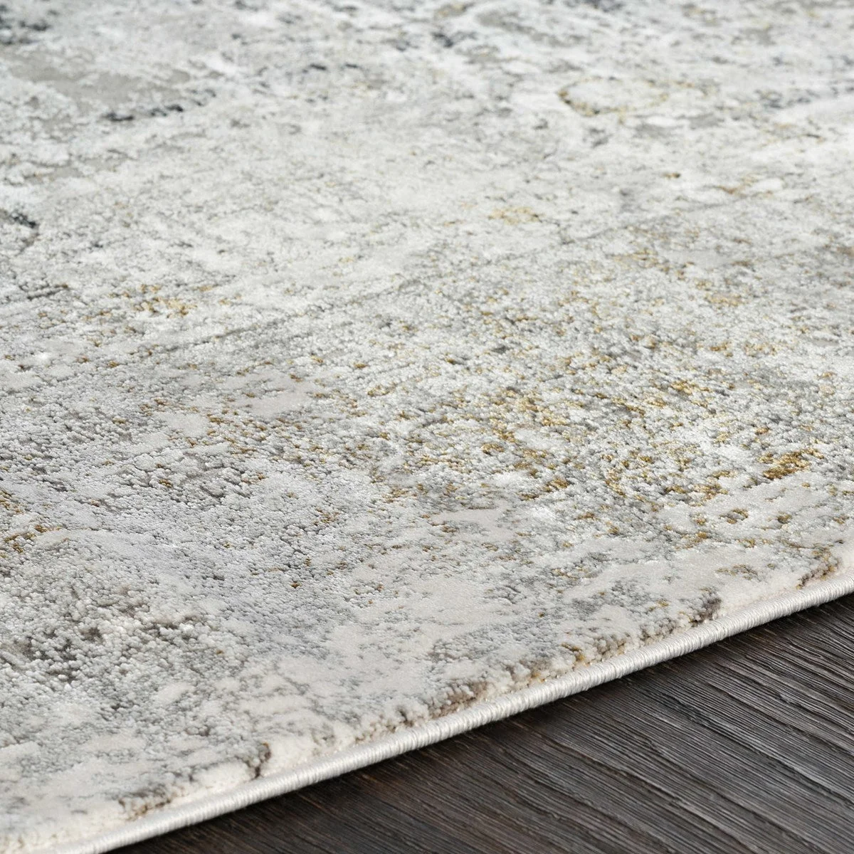 Uttermost Poneto White, Gray, Charcoal and Saffron Rug ~ 10' x 14' - Image 6
