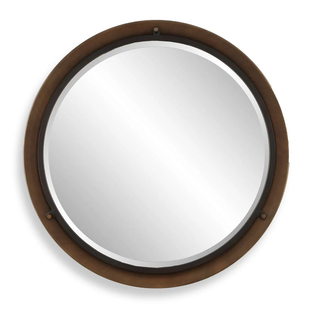 Uttermost Porthole Double Framed Round Mirror - Image 3
