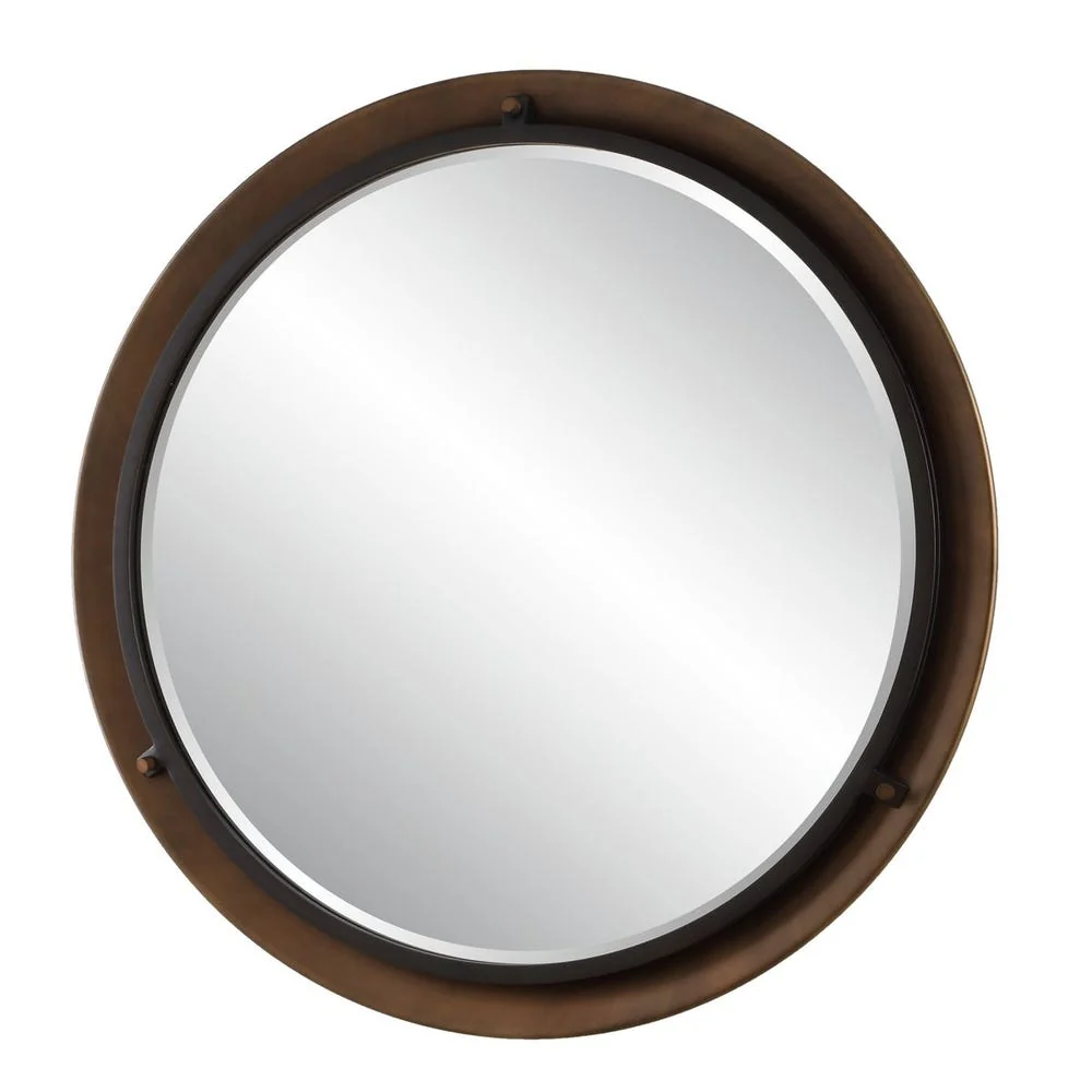 Uttermost Porthole Double Framed Round Mirror - Image 4