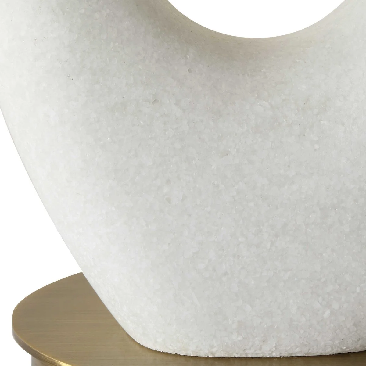 Uttermost Promenade White Stone Table Lamp With Linen Shade - Image 5